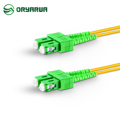 SC APC إلى SC APC Duplex Single Mode Patch Cord LSZH PVC
